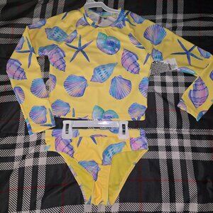Kensie IRL 2-Piece Girls Long Sleeve Swimsuit